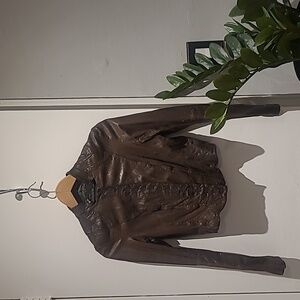Allsaints Brown Leather Women's Jacket
